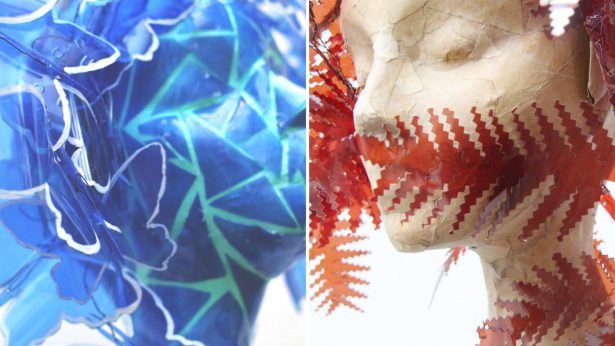 Mariposas azules y helechos marrones versioneando a Manolo Valdés