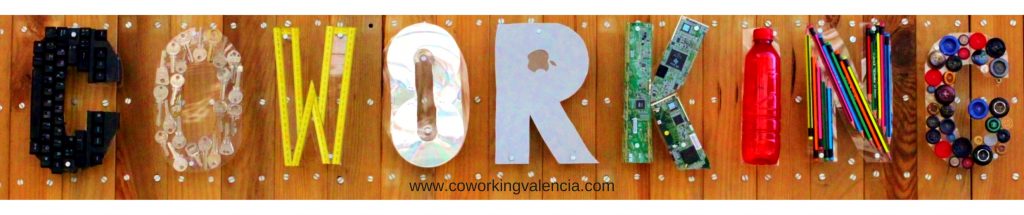 Cartel de Coworking Valencia Reciclado Creativo