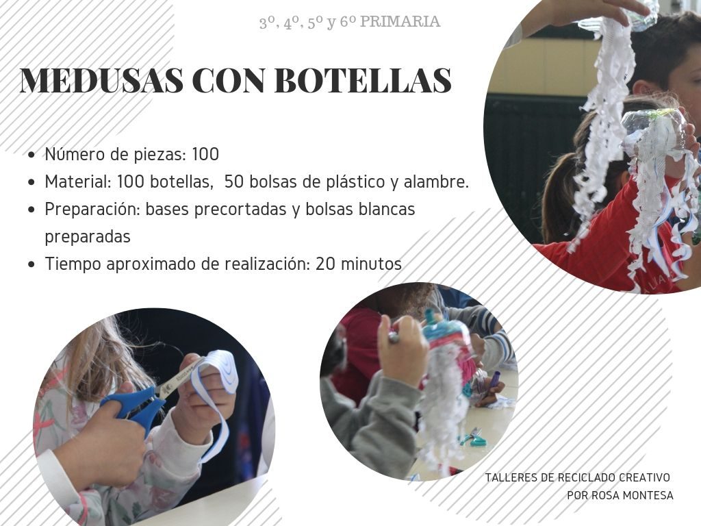 Talleres de reciclado de plástico y concienciación de la contaminación del mar. Colegio Alborxí de Alzira (Valencia)