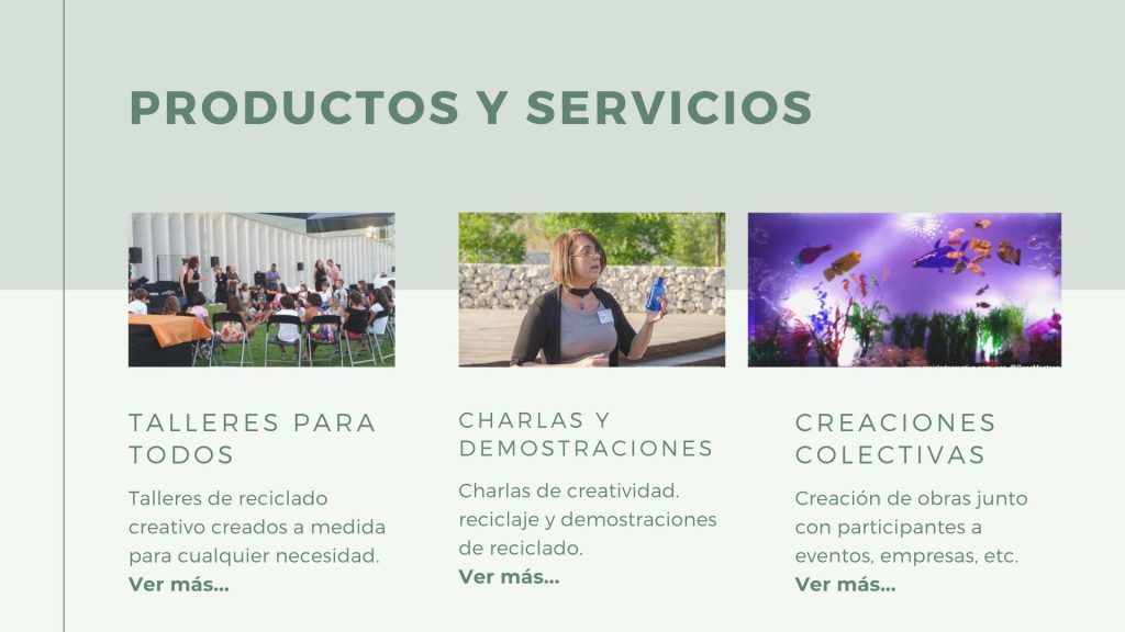 RosaMontesa_RecicladoCreativo_Productos y Servicios