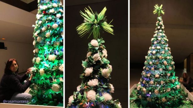 Arbol de navidad con bolsas de plástico 2019 3 Arbol Navidad reciclando bolsas de plástico - RosaMontesa