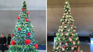 Arbol Navidad reciclando bolsas de plástico - RosaMontesa Fotos de Instagram del Auditori de Teulada-Moraira