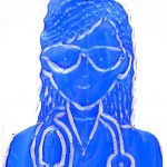 La doctora - Rosa Montesa - Pirografiado-soldado de plástico