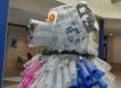 A giant dog made of recycled plastic bottles..the #BigDrawFestival at ASV