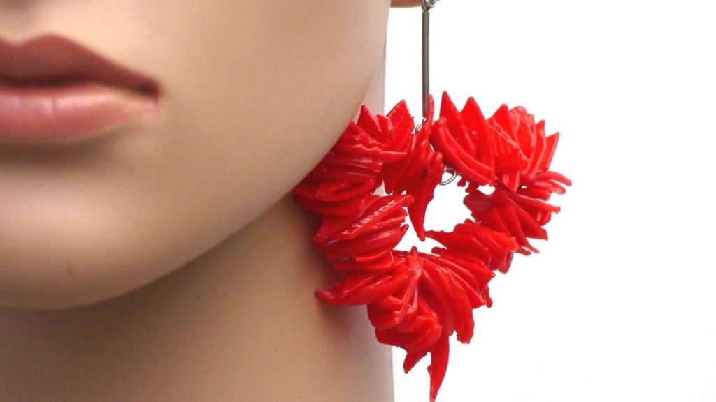 Pendientes de corales de tapones de plástico - UPCYCLING