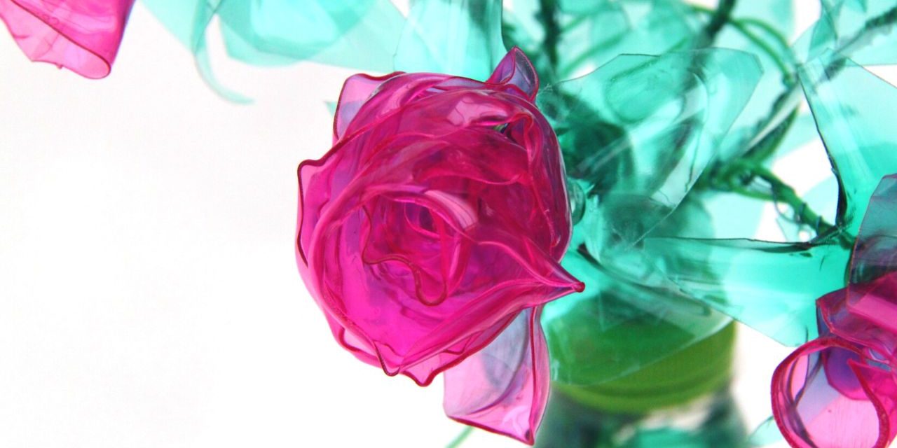 ROSAS ROSAS CON ENVASES DE PLÁSTICO (2) Rosas con envases de plástico por Rosa Montesa Reciclado Creativo